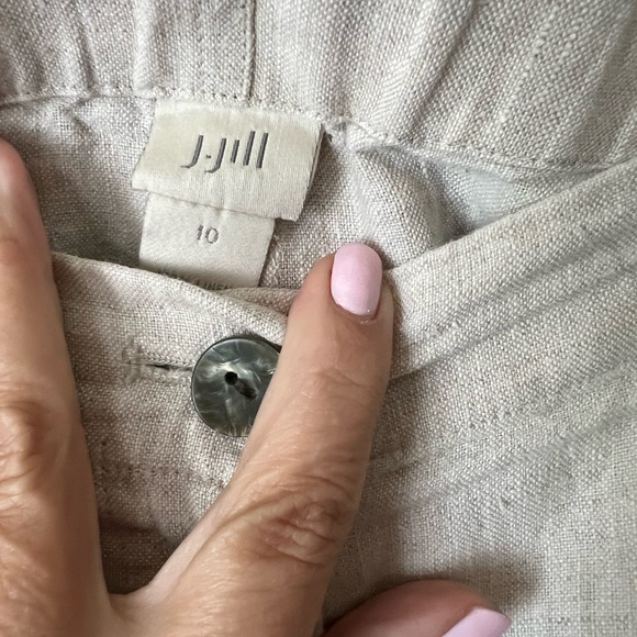 JJill linen wide leg cargo crop - Picture 2 of 2